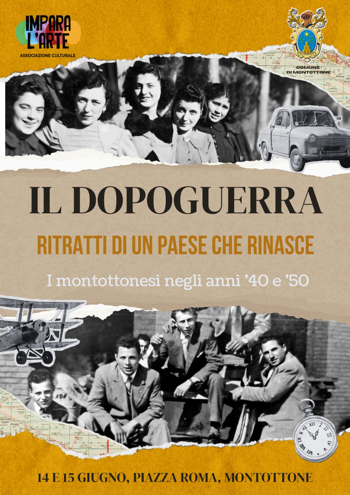 Il Dopoguerra, ritratti di un paese che rinasce.
I montottonesi negli anni quaranta e cinquanta